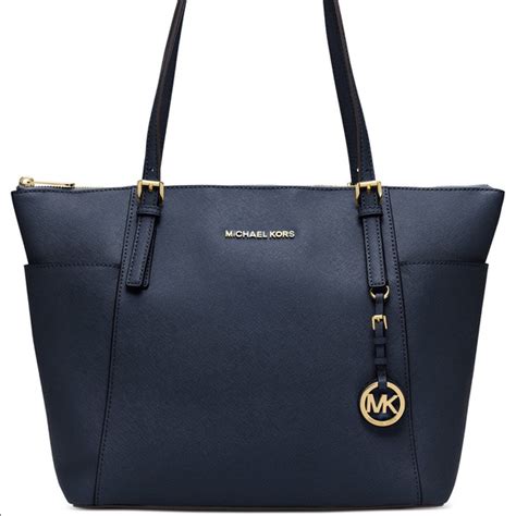 michael kors navy blue purse sale|michael kors blue tote bag.